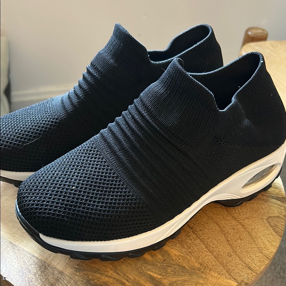 Black Slip-On Women's Sneakers
